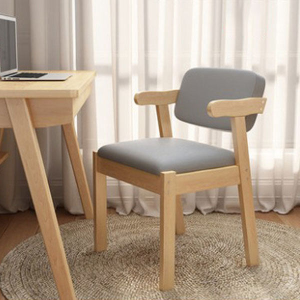 Sedia a braccio sedia a sedia aperta da pranzo contemporaneo con gambe di legno per cucina