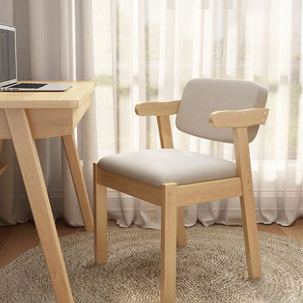 Sedia a braccio sedia a sedia aperta da pranzo contemporaneo con gambe di legno per cucina