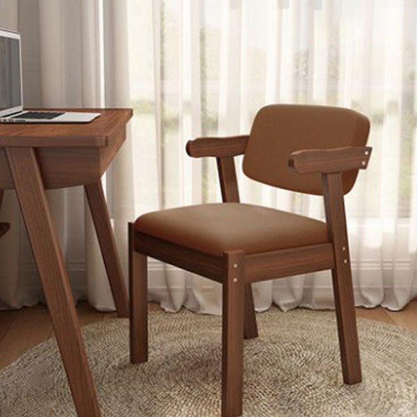 Sedia a braccio sedia a sedia aperta da pranzo contemporaneo con gambe di legno per cucina