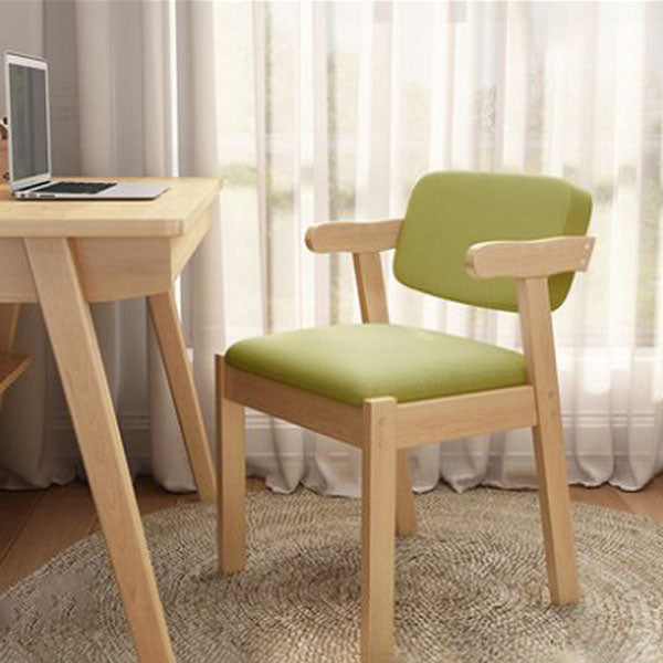 Sedia a braccio sedia a sedia aperta da pranzo contemporaneo con gambe di legno per cucina