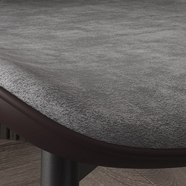 Eigentijdse eetkamerstoel armloze wingback zijstoel met metalen benen voor keuken