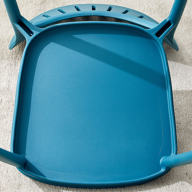 Silla apilable moderna que cena sillas traseras abiertas sin brazos con las piernas plásticas para la cocina