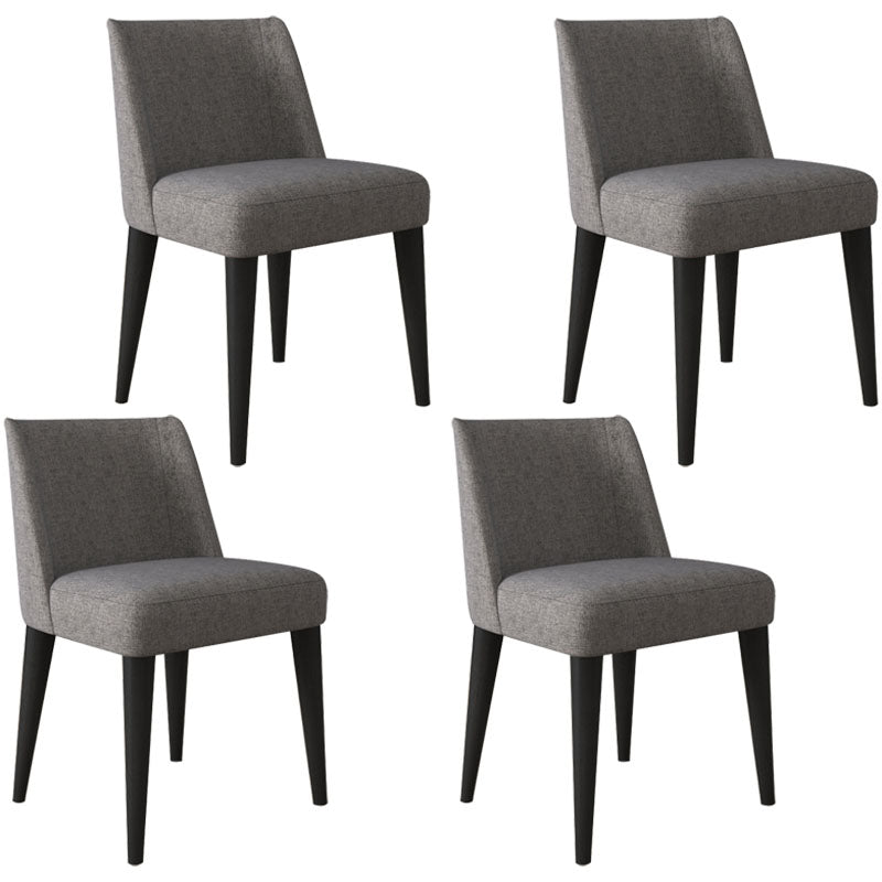 Silla Parsons de comedor contemporánea, silla sin brazos con patas de madera para cocina