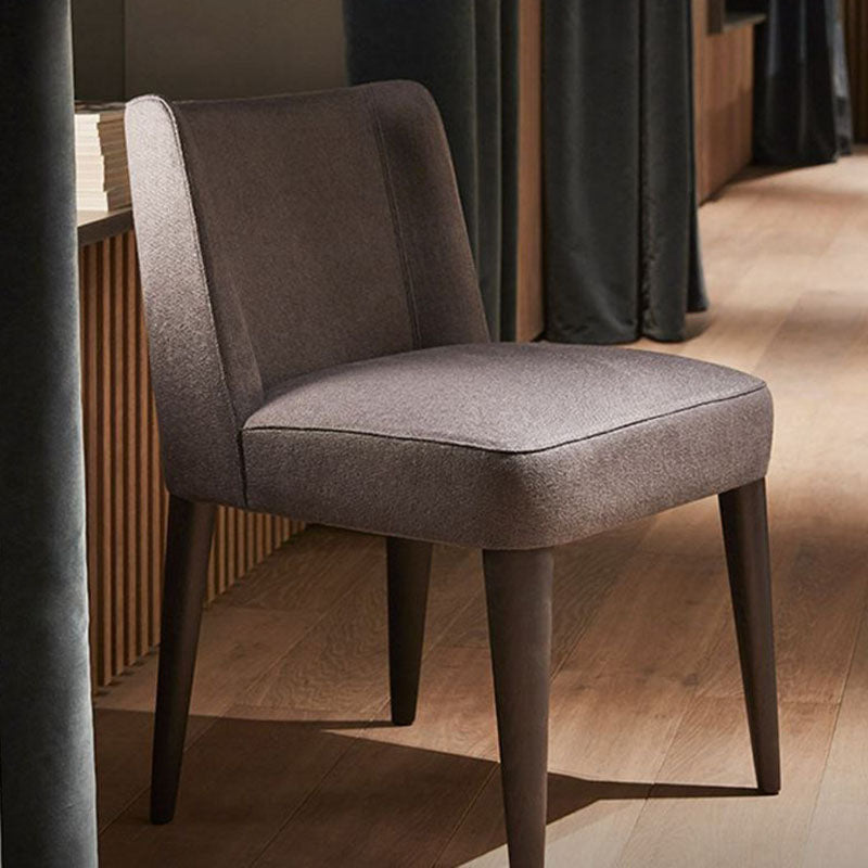 Silla Parsons de comedor contemporánea, silla sin brazos con patas de madera para cocina