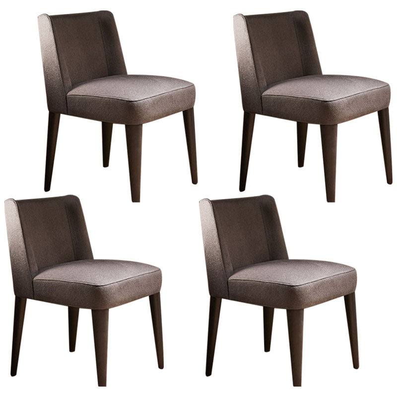 Silla Parsons de comedor contemporánea, silla sin brazos con patas de madera para cocina