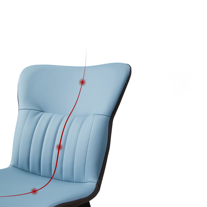 Sillas de comedor contemporáneas, silla sin brazos con patas de metal para cocina