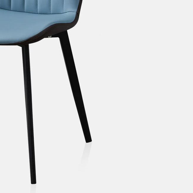 Sillas de comedor contemporáneas, silla sin brazos con patas de metal para cocina