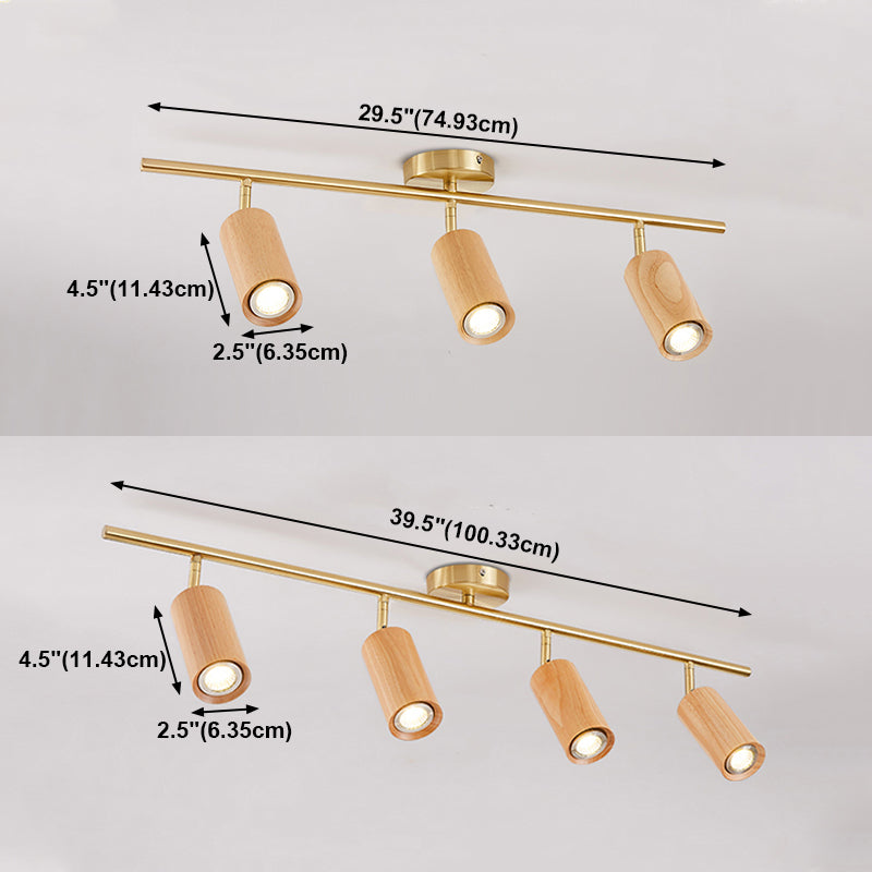 Zylindrische Formschiene Deckenlampe moderne Holzspüschhalterung für Gang
