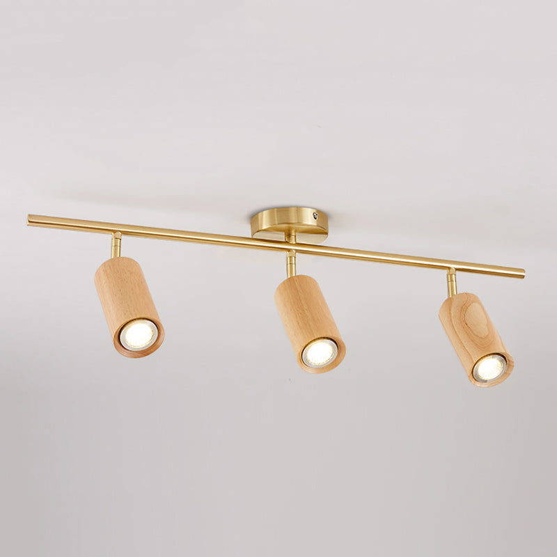 Zylindrische Formschiene Deckenlampe moderne Holzspüschhalterung für Gang