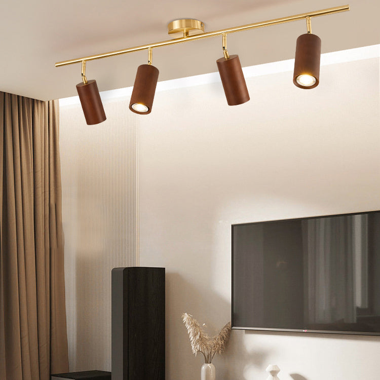 Zylindrische Formschiene Deckenlampe moderne Holzspüschhalterung für Gang