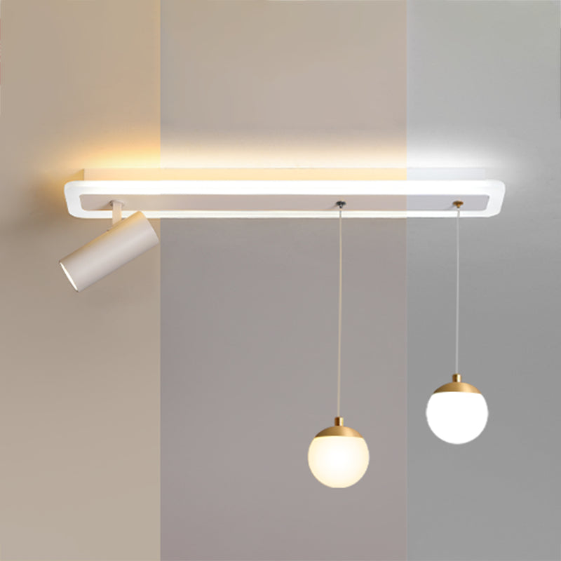 Zylindrische Form LED -Schiene Deckenlampe moderne Eisenspülhalterung für Esszimmer