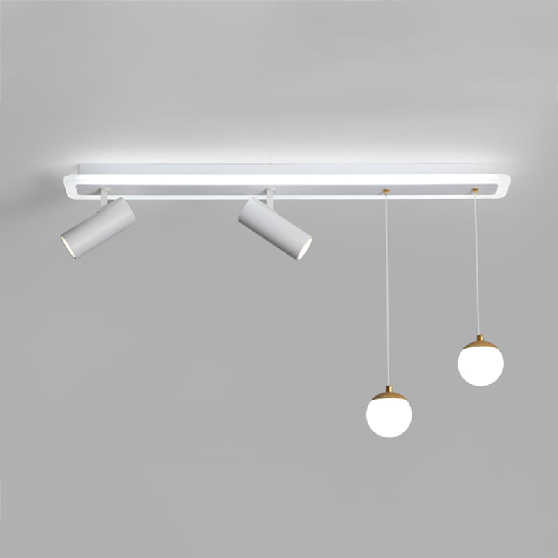 Zylindrische Form LED -Schiene Deckenlampe moderne Eisenspülhalterung für Esszimmer