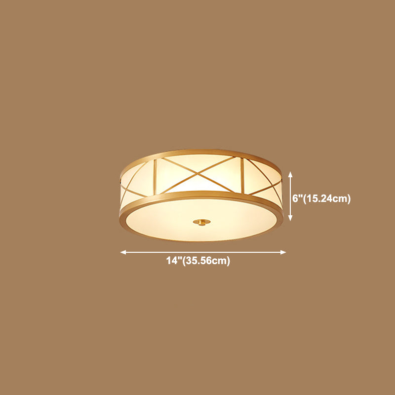 Multi Light Ceiling Lamp Colonial Style Glass Ceiling Lighting for Dining Room