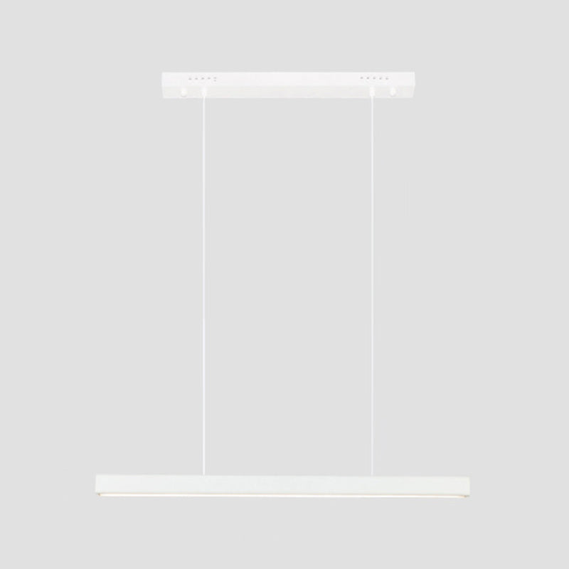 Luces de isla lineal de estilo simple lámparas colgantes de led de restaurante de 1 luces con sombra acrílica