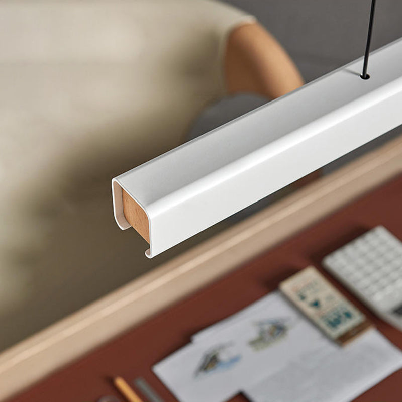 Luces de isla lineal de estilo simple lámparas colgantes de led de restaurante de 1 luces con sombra acrílica