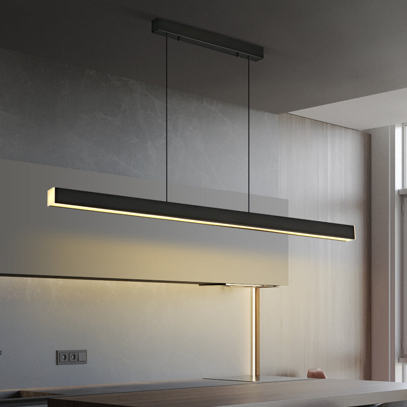 Lámparas lineales de lámparas de luz de cobre de estilo simple lámparas colgantes de restaurantes lineales de 1 luces