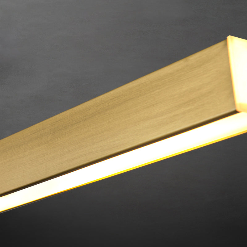 Lámparas lineales de lámparas de luz de cobre de estilo simple lámparas colgantes de restaurantes lineales de 1 luces