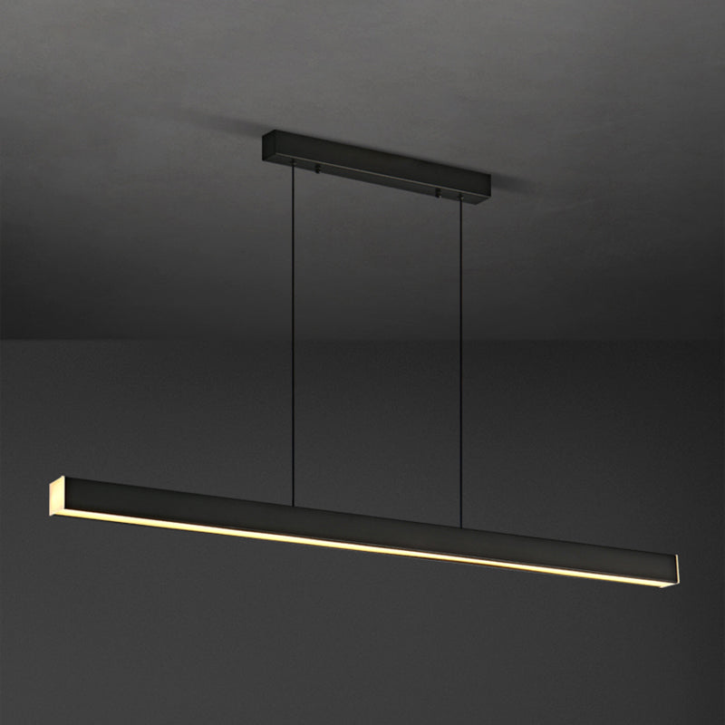 Lámparas lineales de lámparas de luz de cobre de estilo simple lámparas colgantes de restaurantes lineales de 1 luces