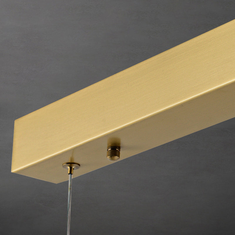 Lámparas lineales de lámparas de luz de cobre de estilo simple lámparas colgantes de restaurantes lineales de 1 luces