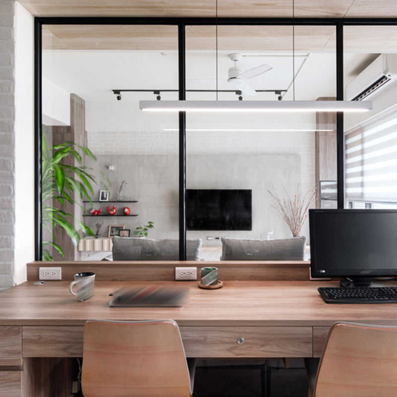 Lámpara de suspensión LED de restaurante LED de 1 luces lineales de 1 luces lineales Lámparas de iluminación de metal isla de metal