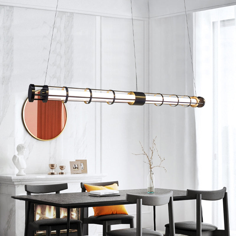 Lámpara de suspensión LED LED de restaurante de 1 luces modernas con tono de plástico