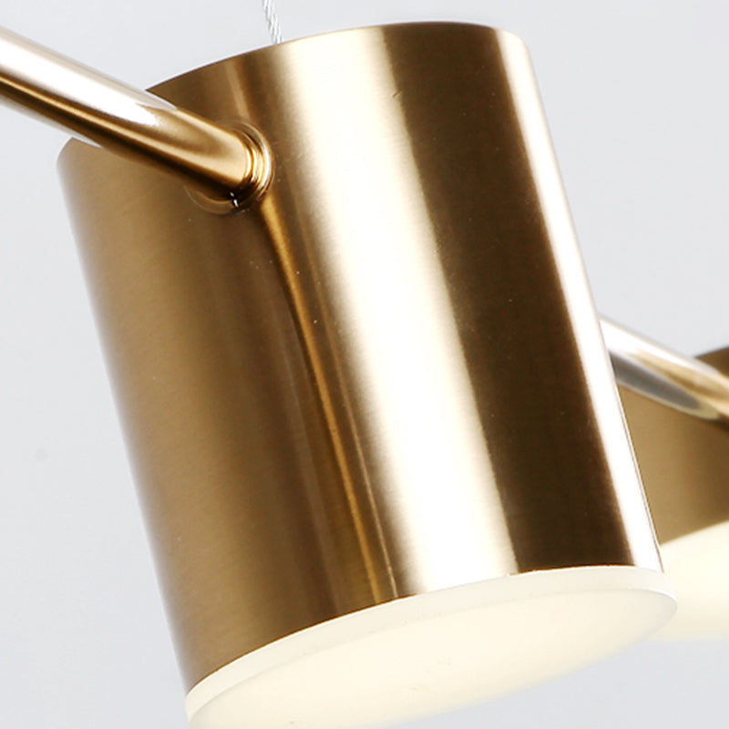 Lámparas modernas de restaurantes LED de restaurante múltiple de cilindro con sombra acrílica