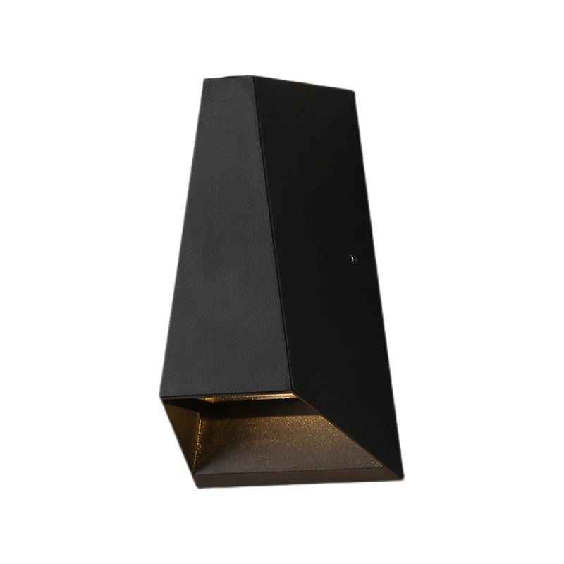 Luz de pared geométrica moderna aluminio 2 luces lavadora de pared para al aire libre