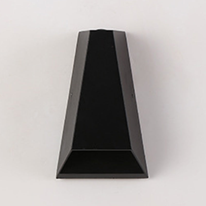 Luz de pared geométrica moderna aluminio 2 luces lavadora de pared para al aire libre