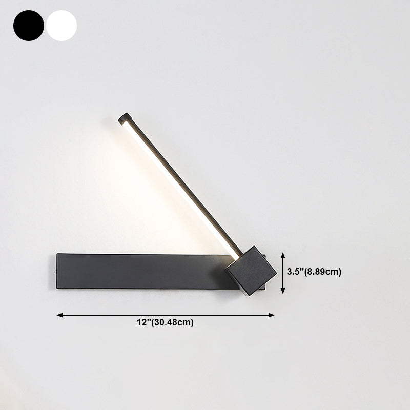 Moderne Metall Wandleuchte rotatable 12 "breit LED -Wandleuchten für Wohnzimmer
