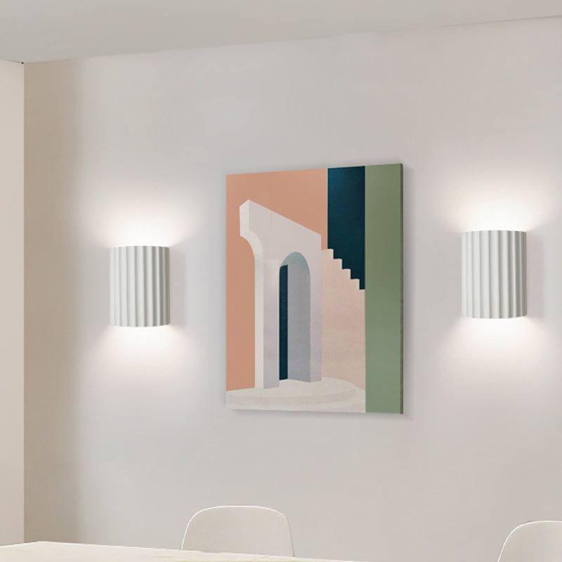 Luz de pared de resina nórdica Cilíndrico colorido 2 luces apliques de pared para sala de estar