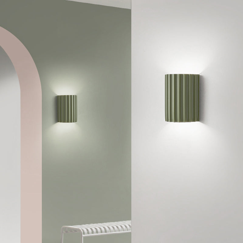 Luz de pared de resina nórdica Cilíndrico colorido 2 luces apliques de pared para sala de estar