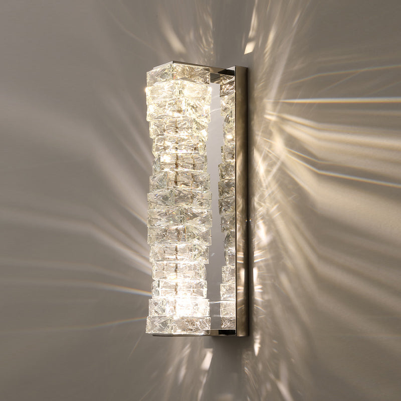 Postmodern Crystal Wall Light Geometric Shape Wall Sconce Lamp for Living Room
