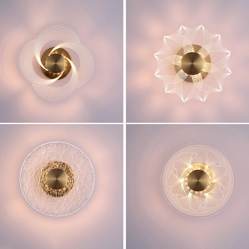 Simple Wall Lighting Fixture Circle Wall Light Sconce for Bedroom