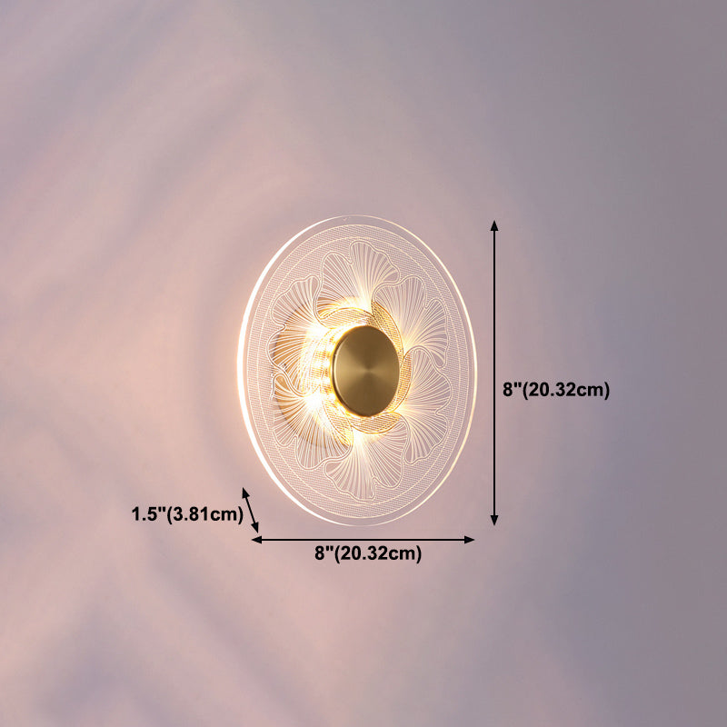 Simple Wall Lighting Fixture Circle Wall Light Sconce for Bedroom