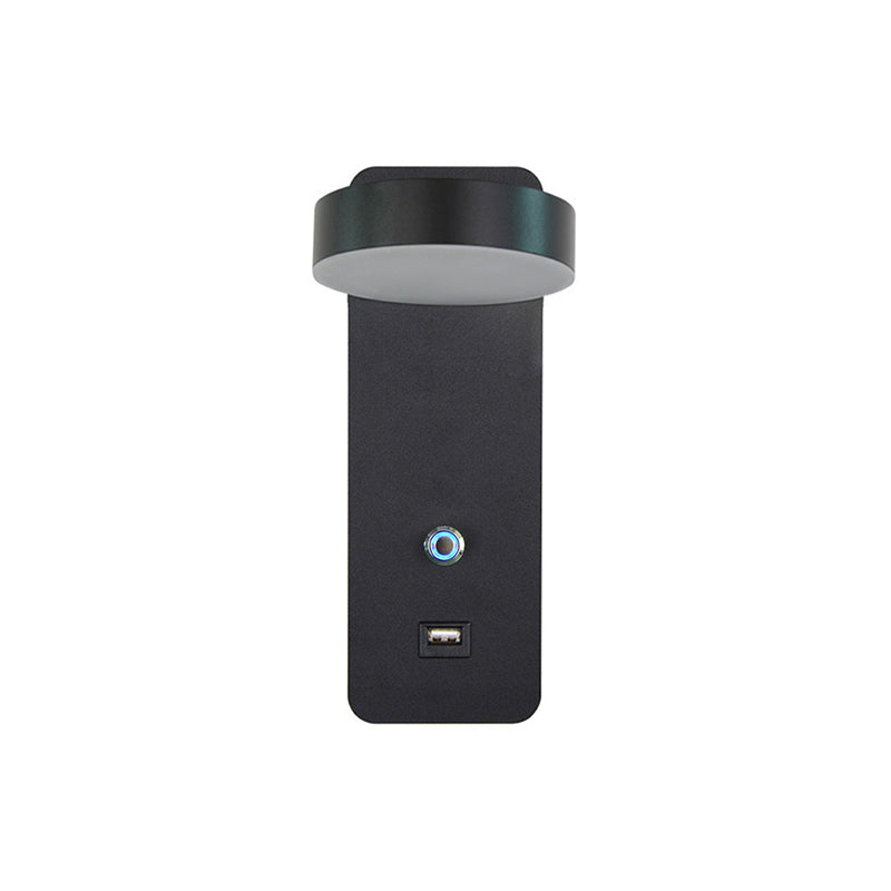 Rotatable Touch Dimming Wall Lamp Nordic Bedside LED Reading Wall Light with USB Port