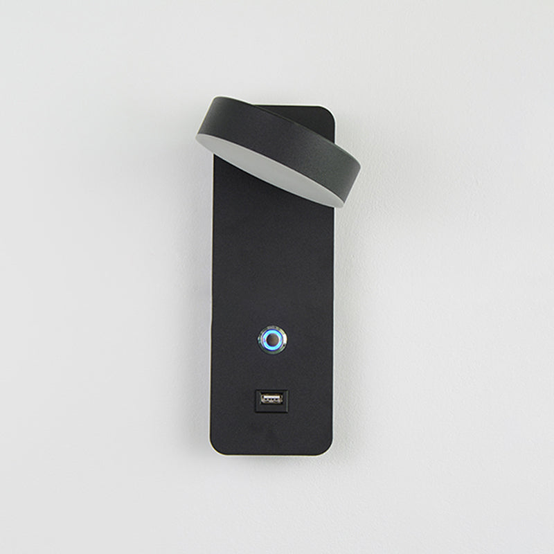 Rotatable Touch Dimming Wall Lamp Nordic Bedside LED Reading Wall Light with USB Port