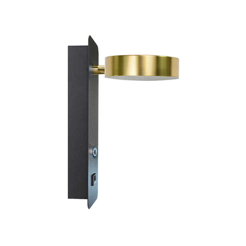 Rotatable Touch Dimming Wall Lamp Nordic Bedside LED Reading Wall Light with USB Port