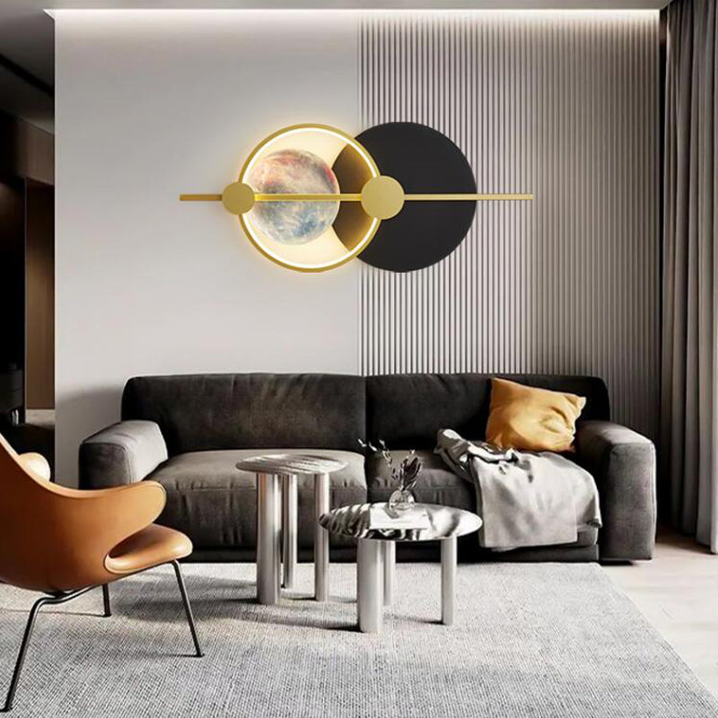 Sala de estar Fondo de pared Splique Nordic Style Circular LED Mural Wall Light