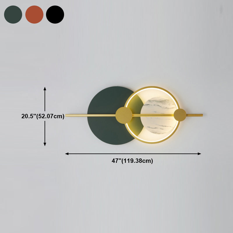 Sala de estar Fondo de pared Splique Nordic Style Circular LED Mural Wall Light
