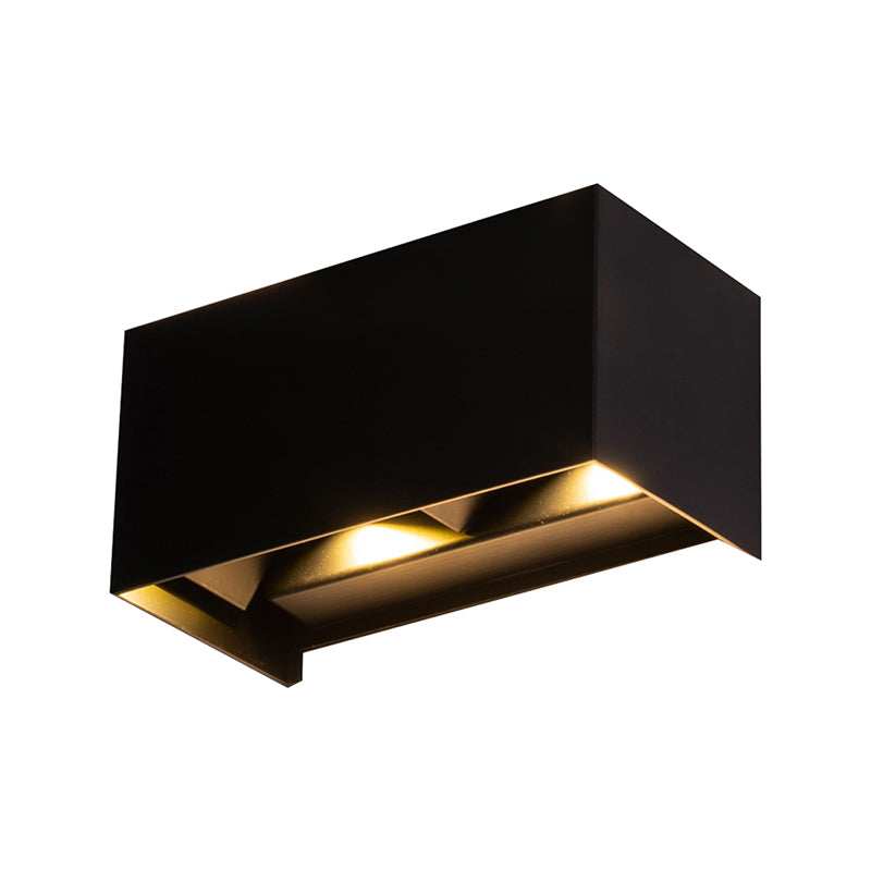 2 luces Ideas de iluminación de pared de metal de estilo de pared geométrico.