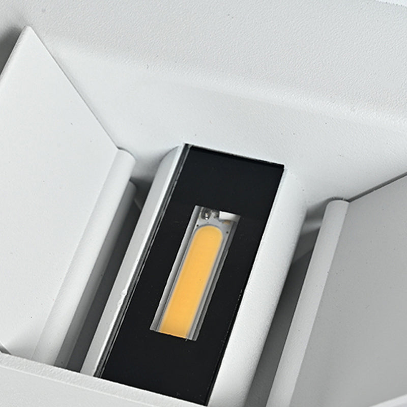 2 luces Ideas de iluminación de pared de metal de estilo de pared geométrico.