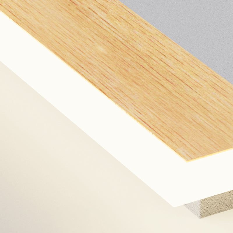 Modern Style Linear Shape Wall Sconce Wood 1 Light Sconce Lighting for Bedroom