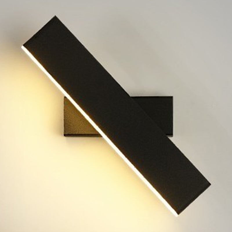 Modern Style Rectangular Wall Lamps Metal 1 Light Wall Mounted Lamps