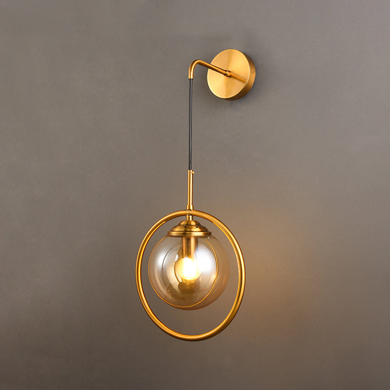 Luz de pared de vidrio de estilo moderno Diseño de luz creativa de luz creativa para dormitorio