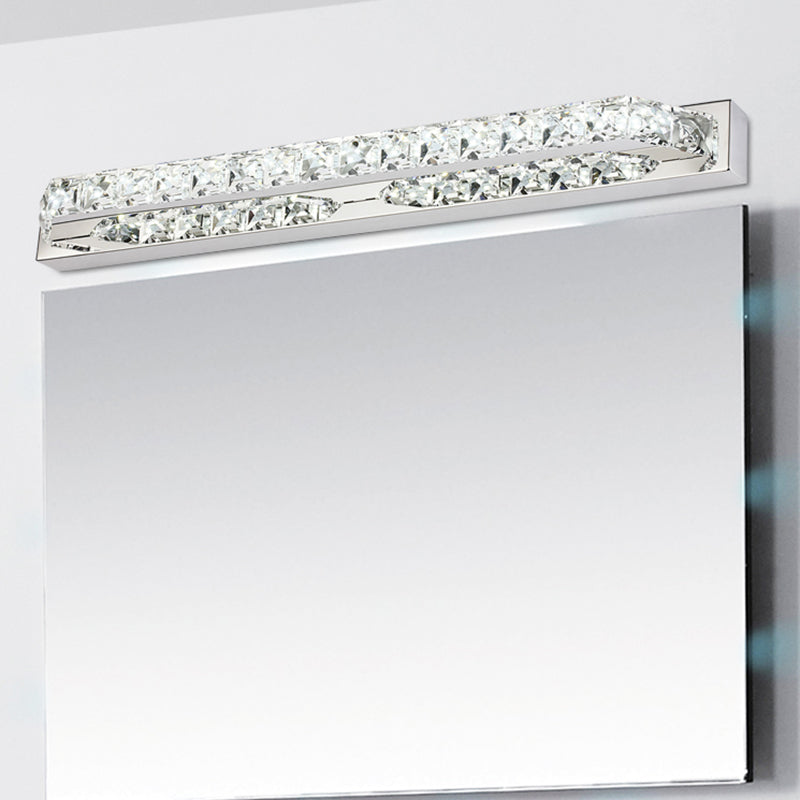 Forma lineal estilo contemporáneo tocador de tocador 1 luz de espejo LED de luz para baño