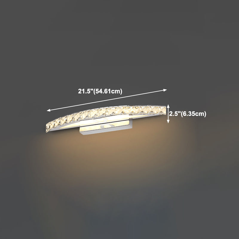 Forma lineal estilo contemporáneo tocador de tocador 1 luz de espejo LED de luz para baño
