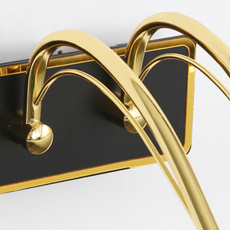 Linear Shape Metal Mirror Wall Light Modern 1-Light Mirror Wall Mount Light