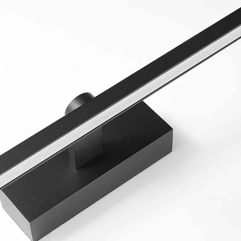 Luce da parete di forma lineare in metallo moderno a 1 lucciola lampada montata