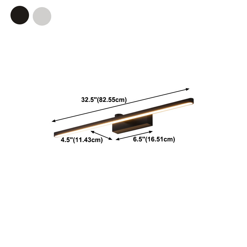Luce da parete di forma lineare in metallo moderno a 1 lucciola lampada montata