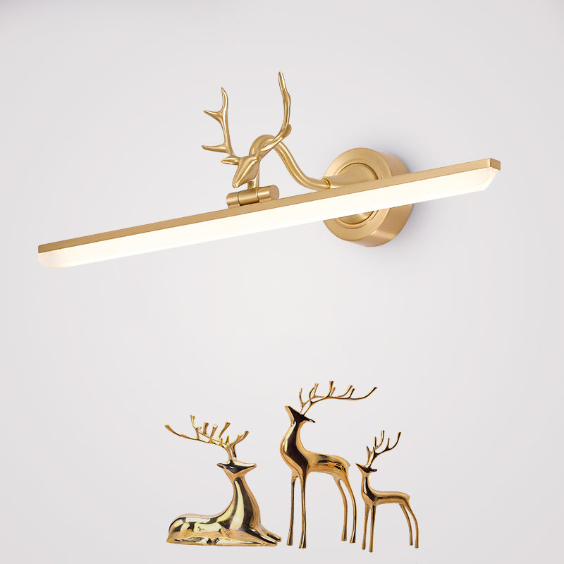 Linear Shape Modern Style Vanity Light Metal 1-Light LED Mirror Light for Bathroom